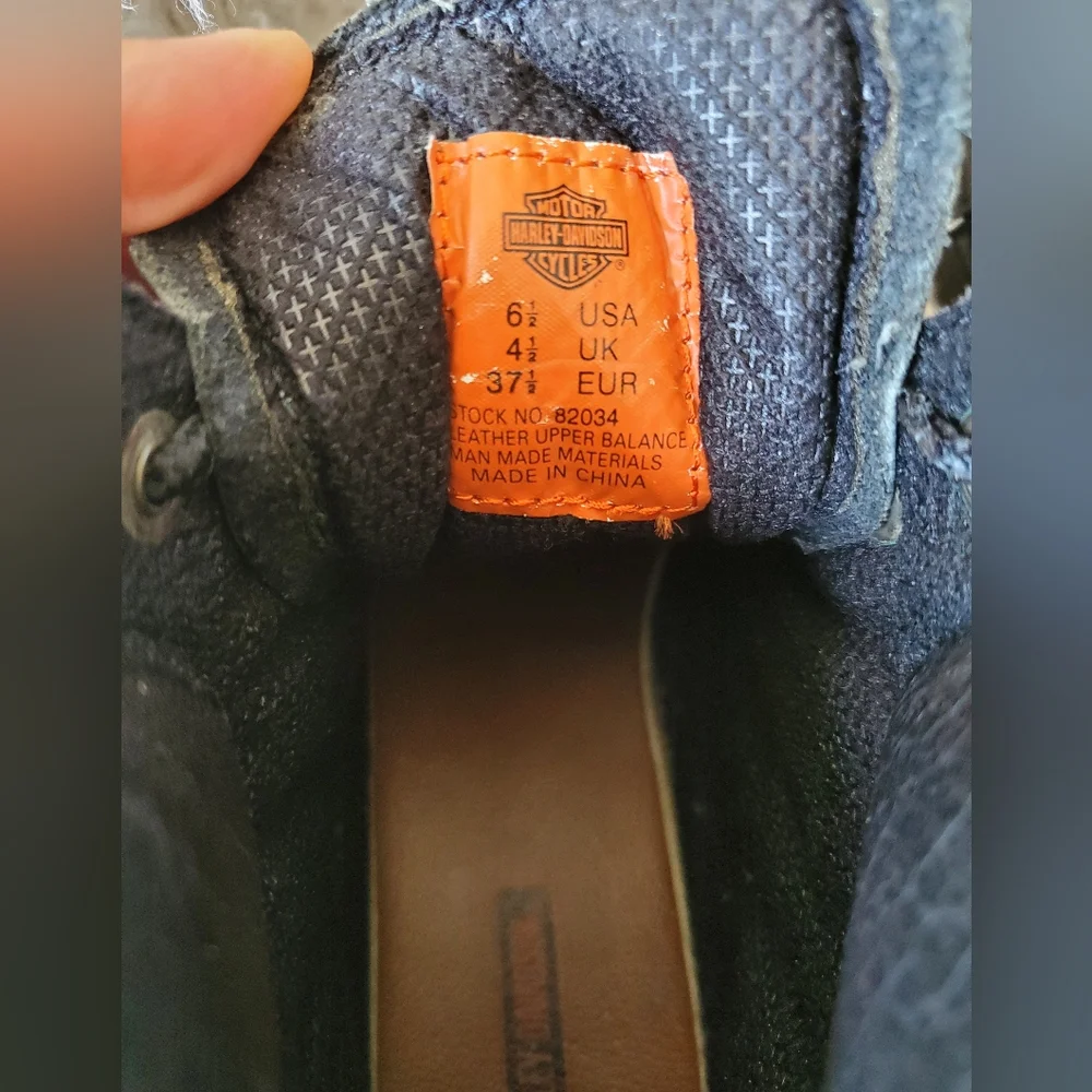 HARLEY DAVIDSON|WOMENS BLACK MOTORCYCLE BOOTS| SIZE 6.5 - Picture 8 of 12